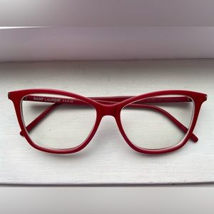 YSL Red Cat Eye Style Prescription Glasses